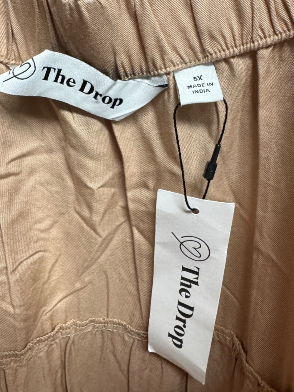 The Drop Maxi Dress 5X Ginger Tiered Sundress Pockets Flowy Plus Size NWT - Picture 5 of 10